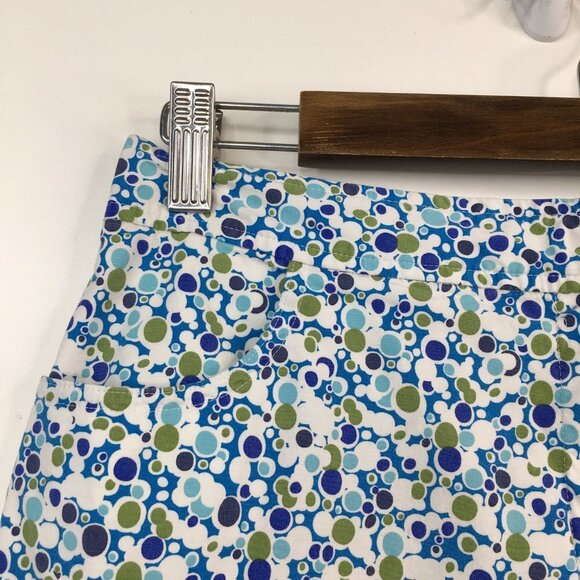 August Silk  Front Pockets Dots Print Cotton Skirt Size 10 - Picture 4 of 10